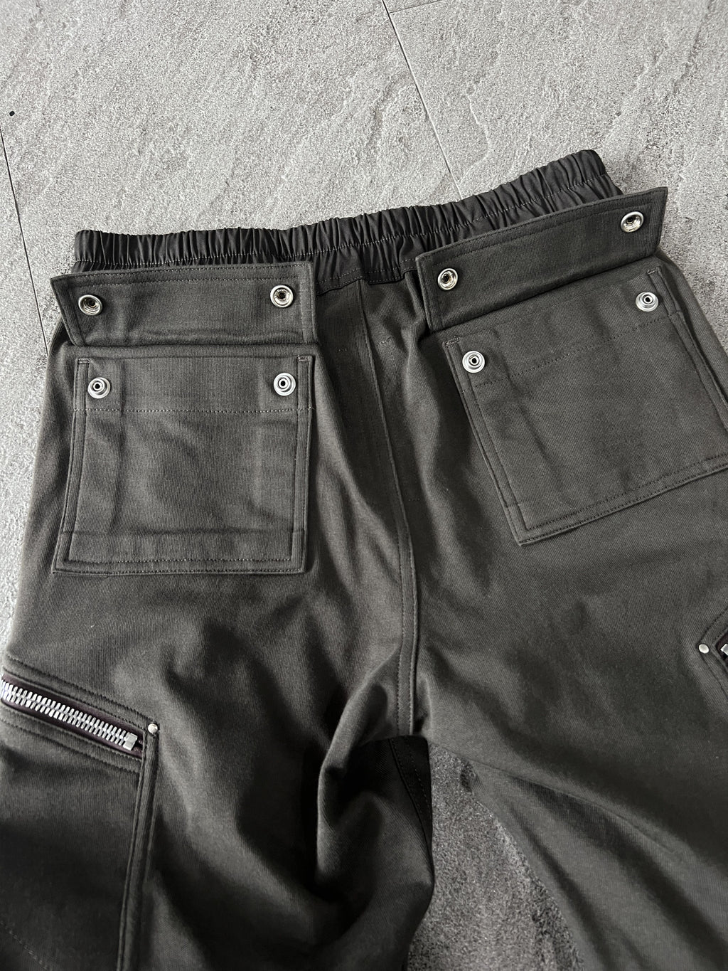 Rick Owens Mainline Performa Paneled Cargo Joggers