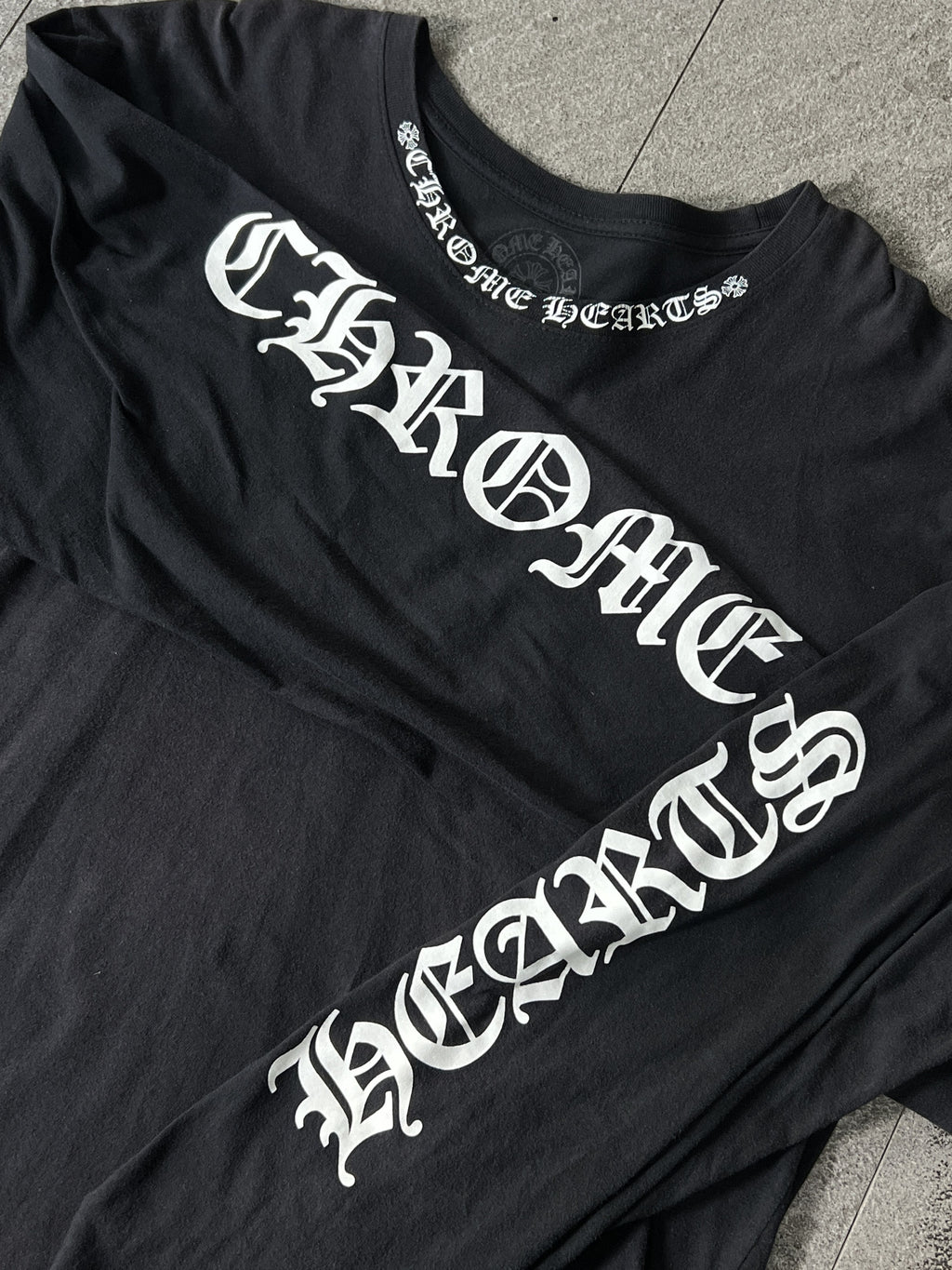 Chrome Hearts Long Sleeve Pocket Tee Black USA XL