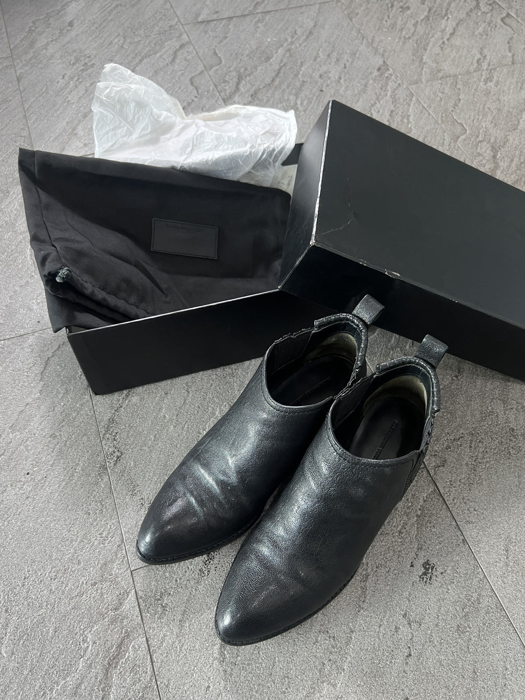 Alexander Wang Leather Ankle Boots Vibram Sole EU40