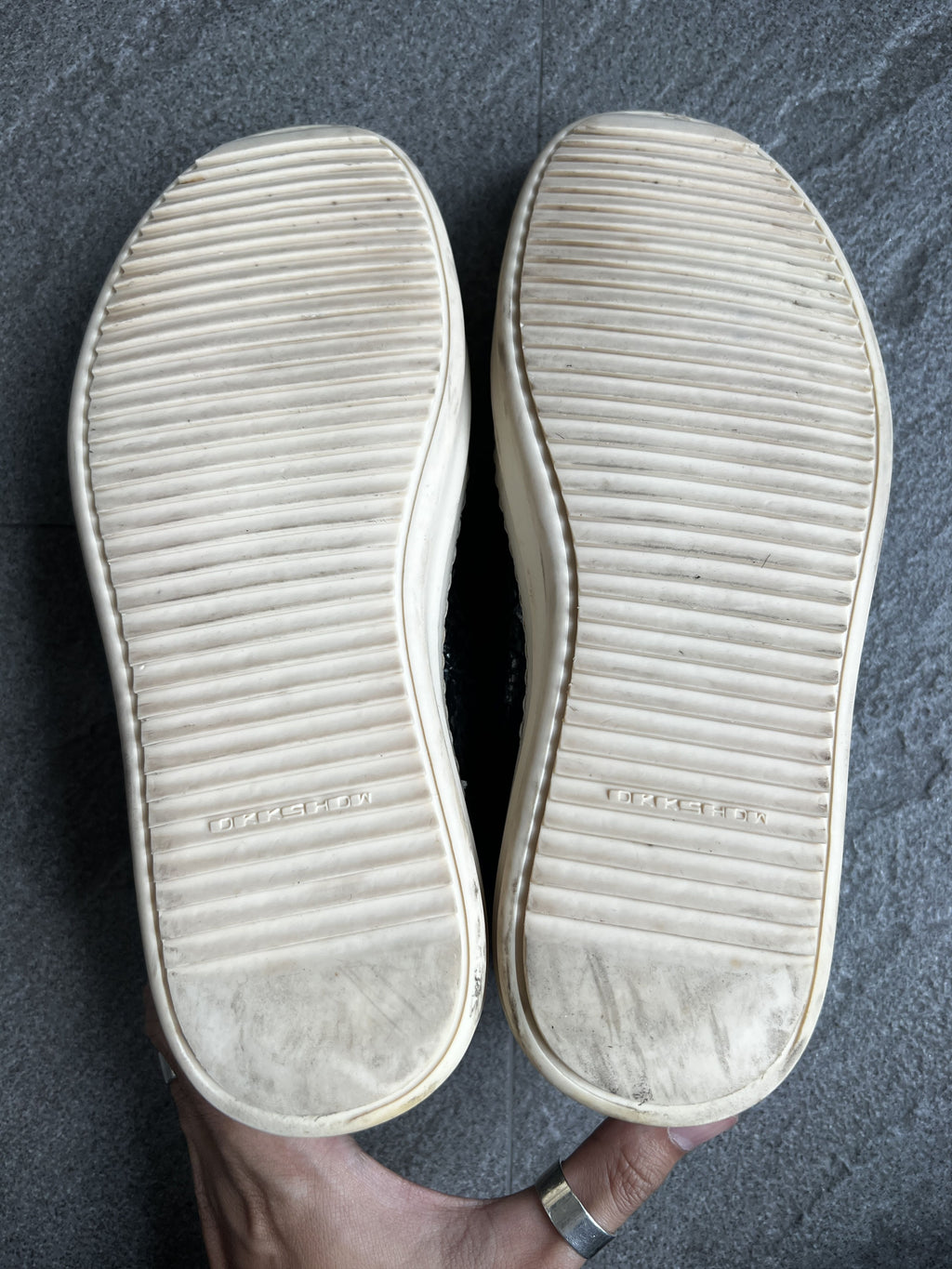Rick Owens DRKSHDW Slip On Crackle Black EU39