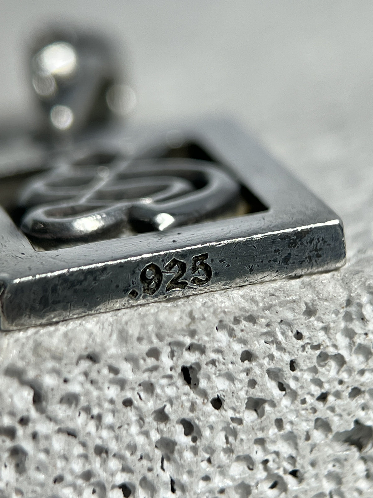 Chrome Hearts CH Square Pendant 2002 .925 Silver