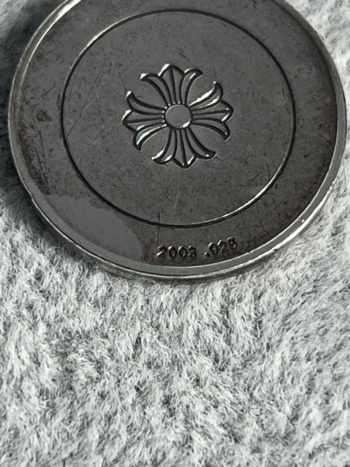 Chrome Hearts Dagger Medallion Pendant Charm Silver
