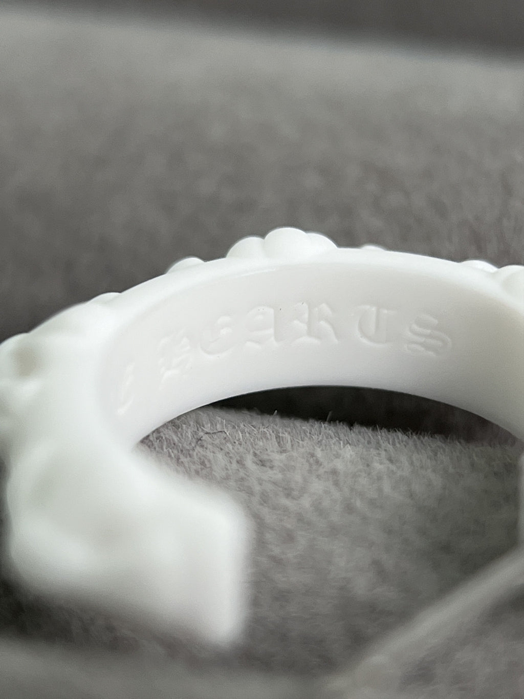 Chrome Hearts White Silicone Cross Hoop Earring