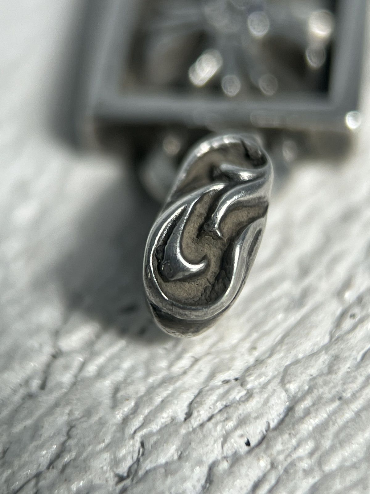 Chrome Hearts Floral Cross Square Pendant Customed Stone 925