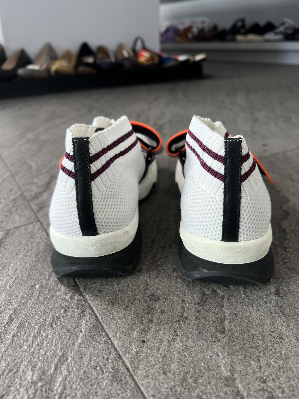 FENDI LOVE Strap Sock Sneakers White EU38
