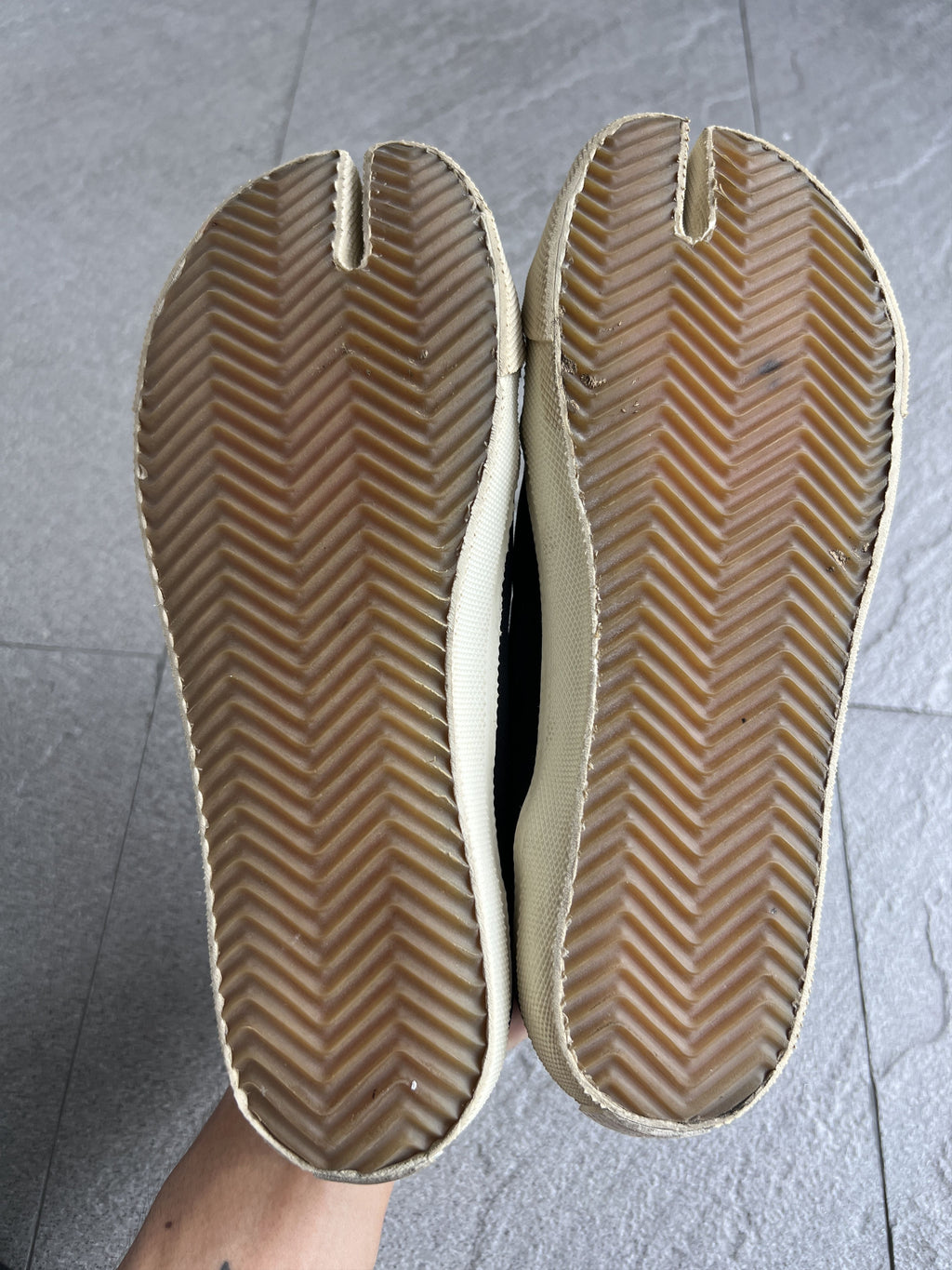 Maison Margiela Black Canvas Tabi Sneakers Size 37