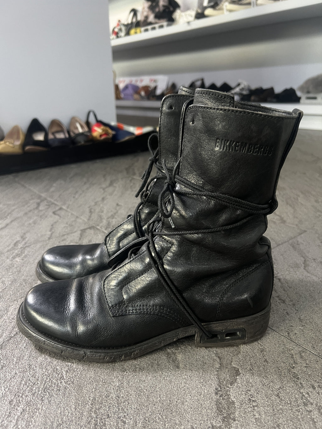 Dirk Bikkembergs Leather Combat Boots Black EU41