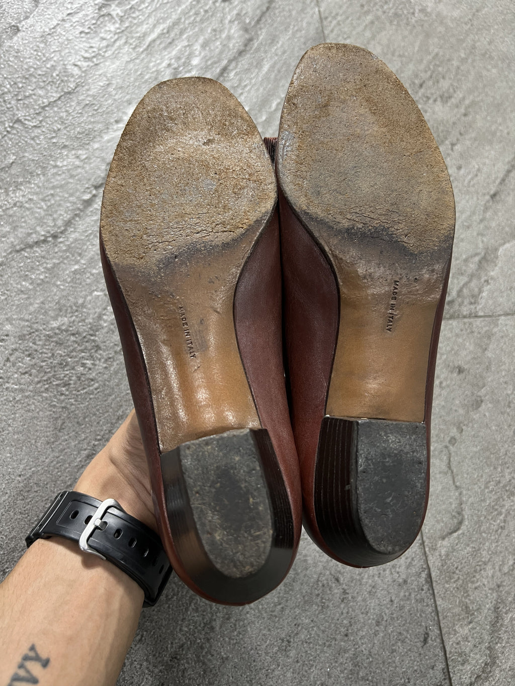 Ferragamo Vara Bow Pumps Brown Leather Size 5C