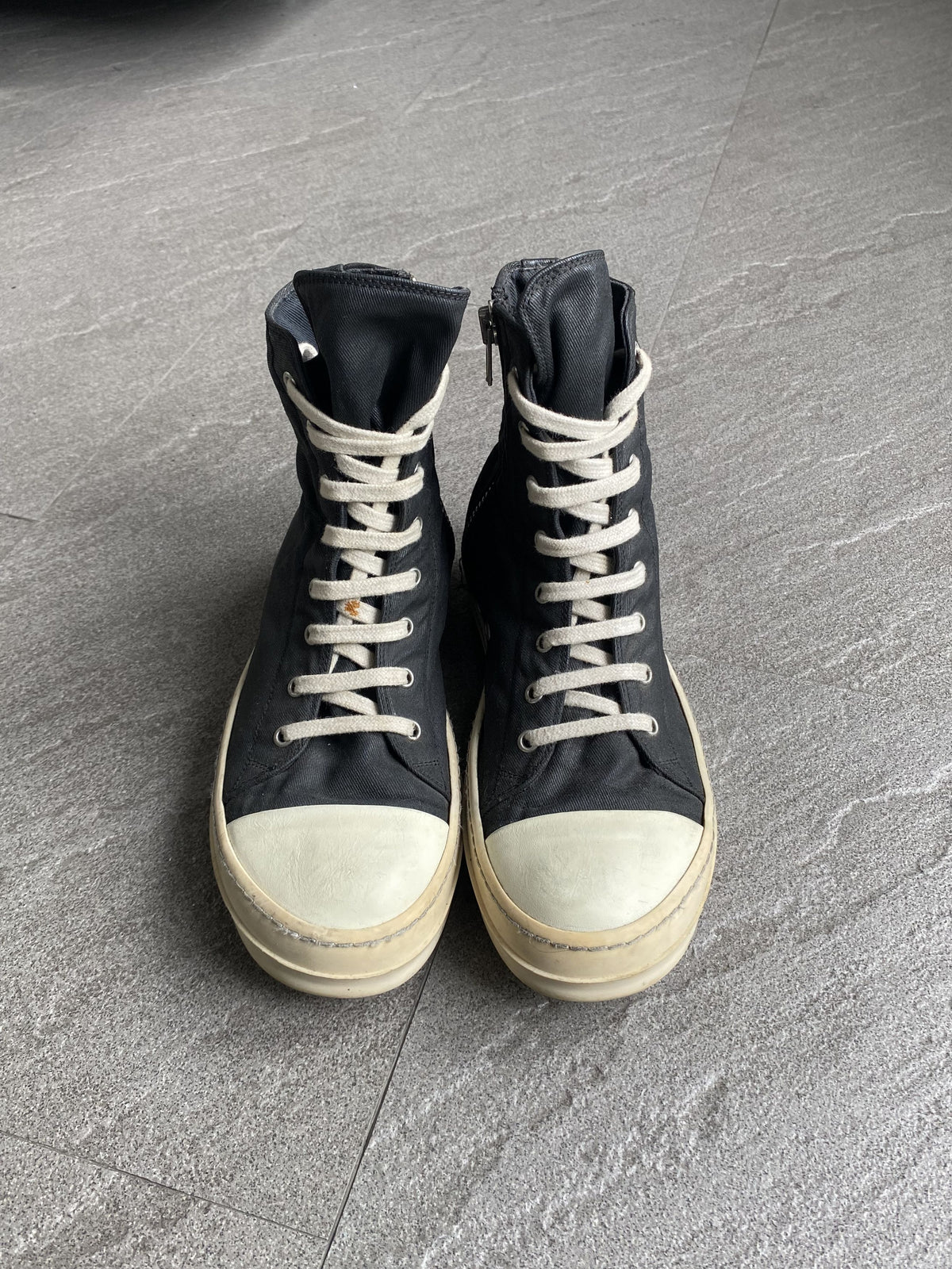 Rick Owens DRKSHDW Ramones black canvas