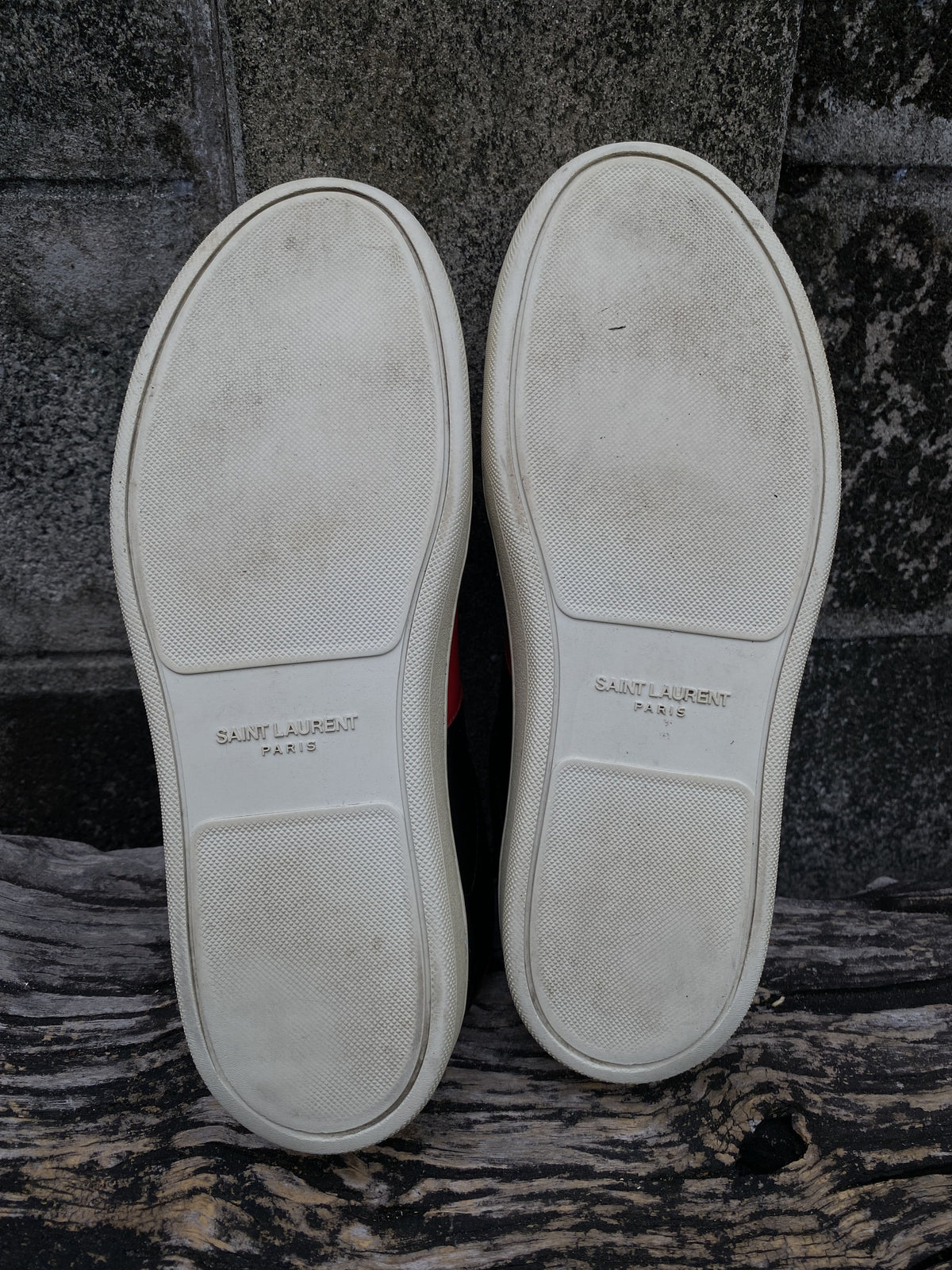 Saint Laurent Black Red Leather Sneakers EU 40