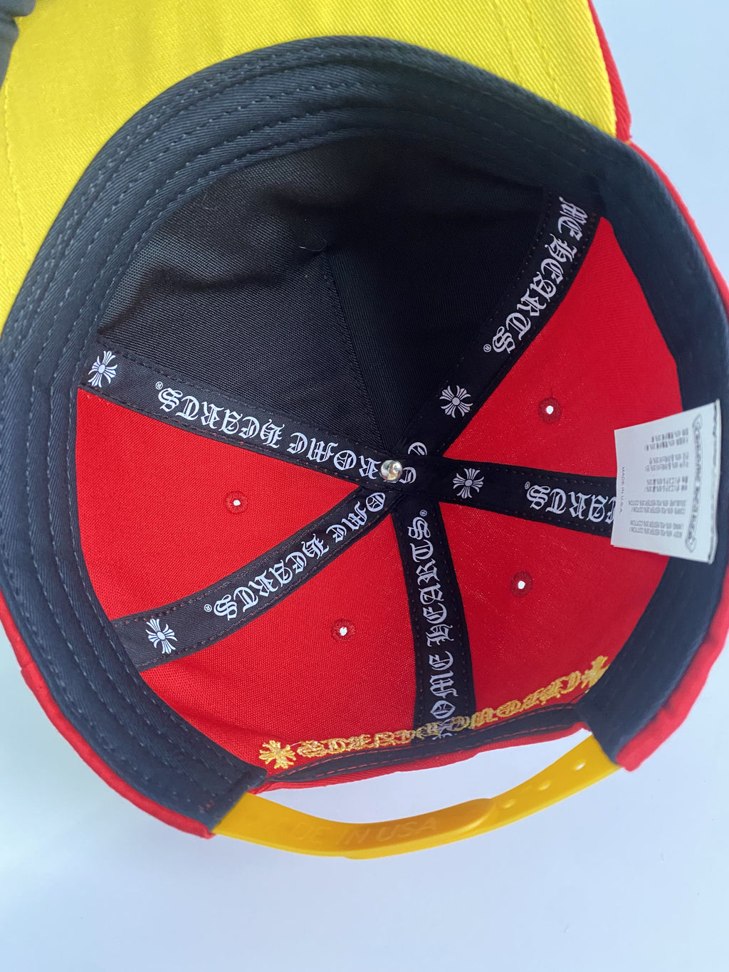 Chrome Hearts Red Gold CH Monogram Snapback Cap
