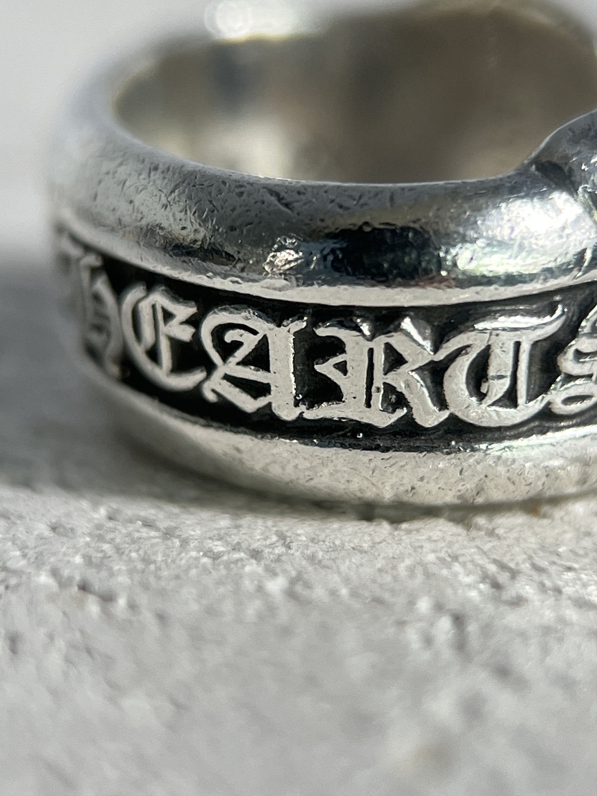 Chrome Hearts Scroll Band Ring .925 Silver Size US3 / MM44