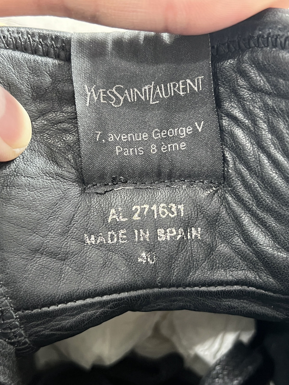 Yves Saint Laurent Leather Pony Hair High Sneakers Black 40