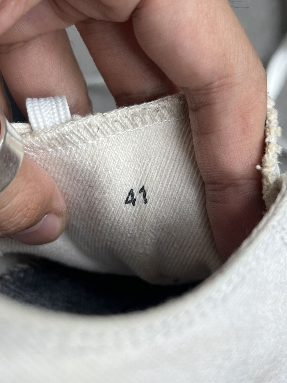 Maison Margiela Painted White Tabi Canvas Sneakers 41