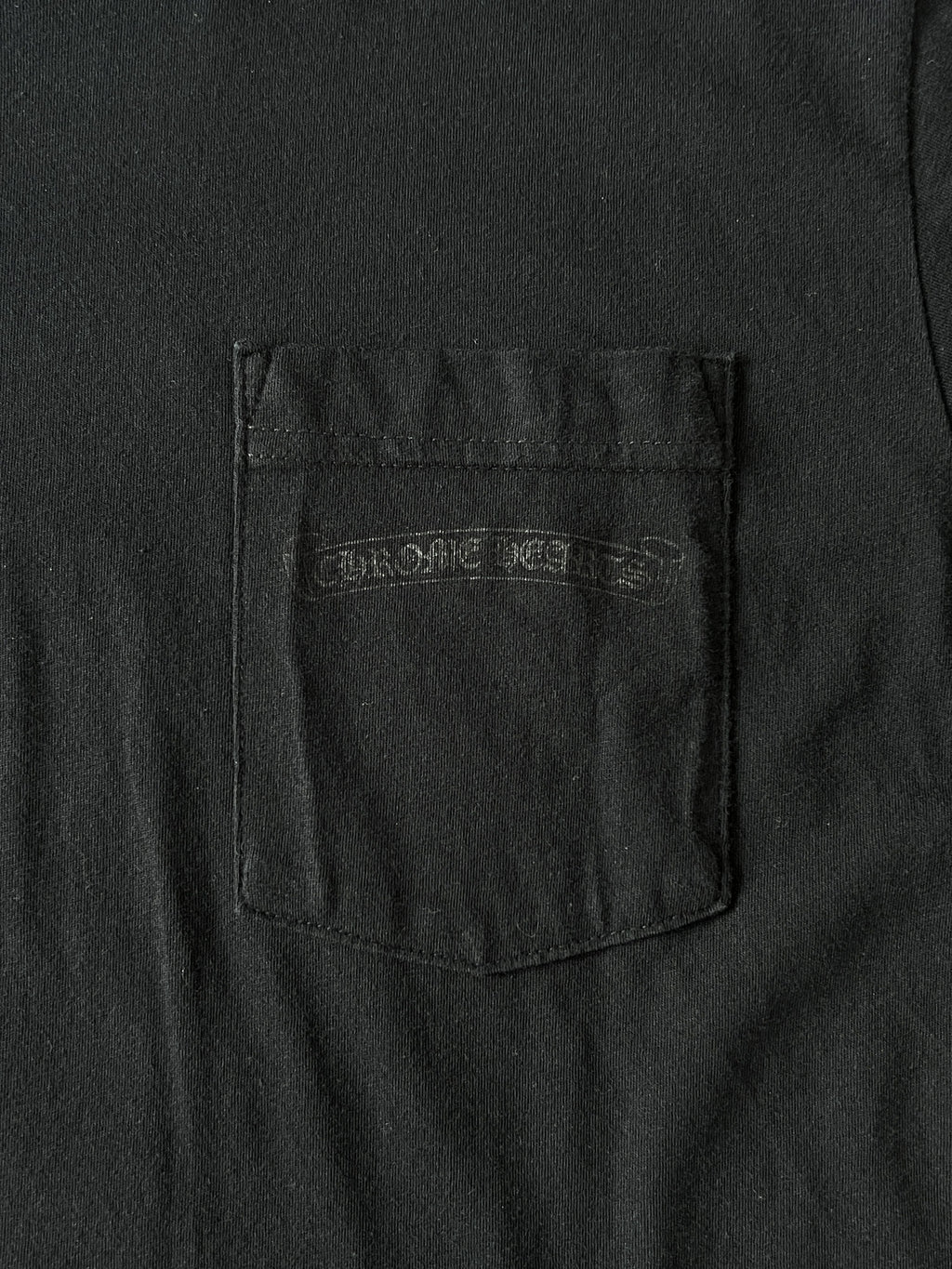 Chrome Hearts Orange Cross Pocket Tee Black Medium