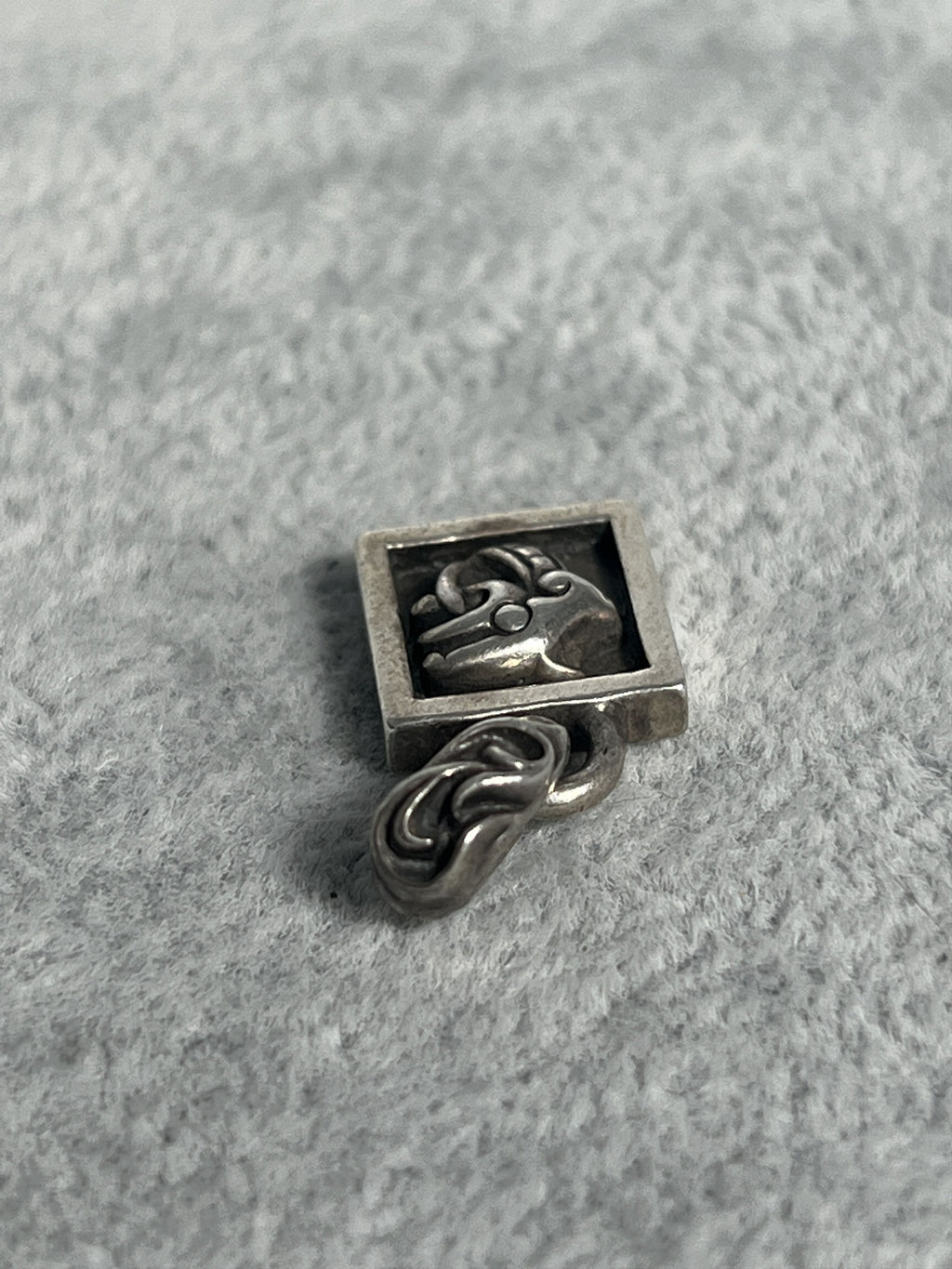 Chrome Hearts Scroll Frame Pendant 1998 .925 Silver