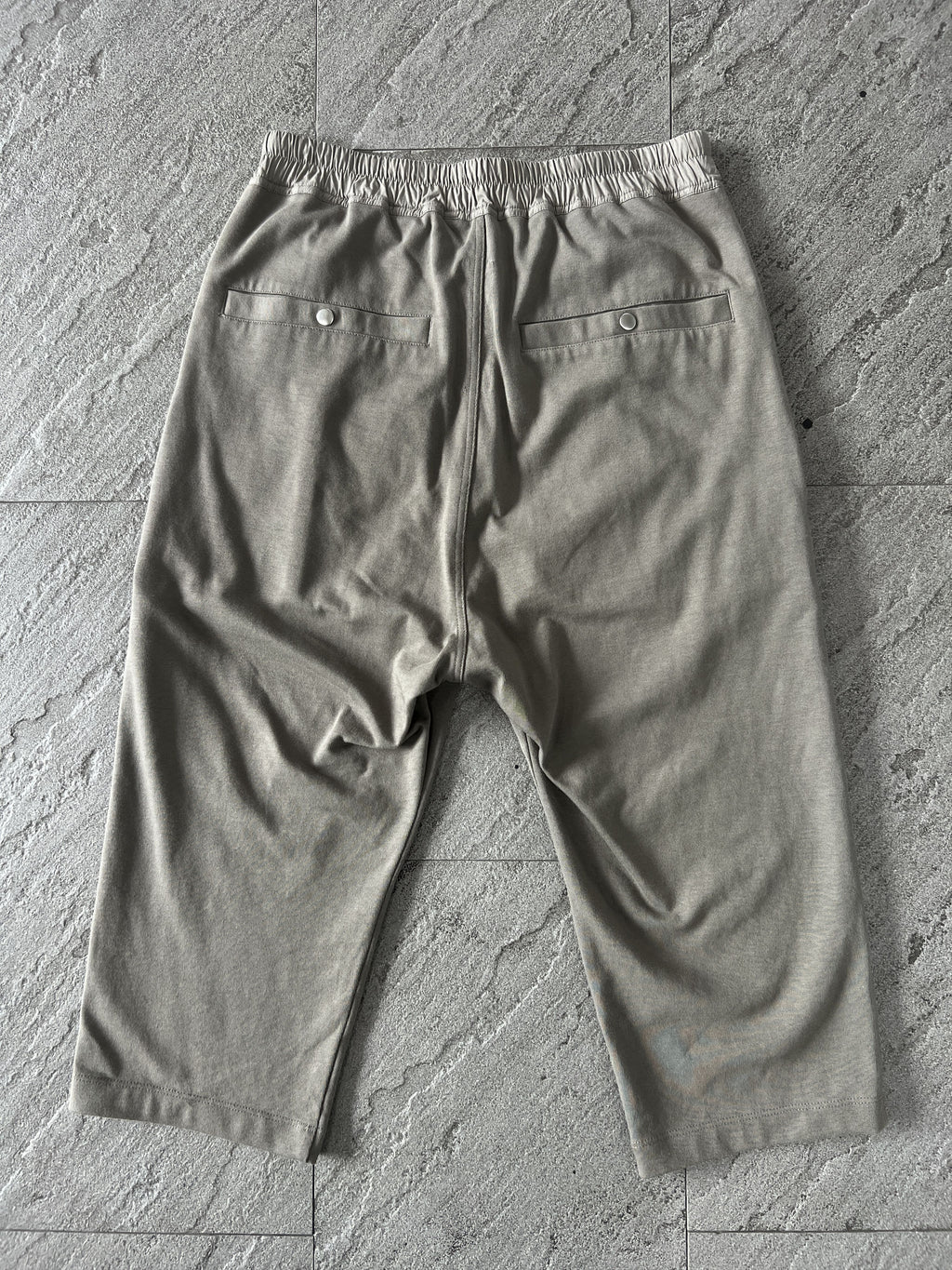 Rick Owens Sarouel Cropped Pants Dust Grey
