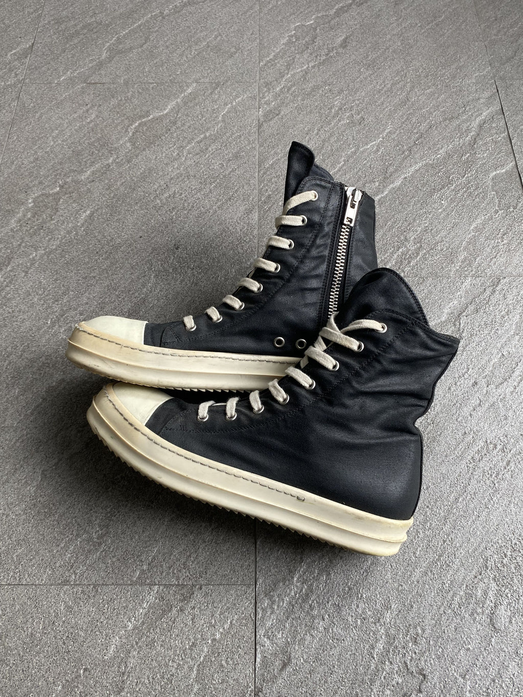 Rick Owens DRKSHDW Ramones black canvas
