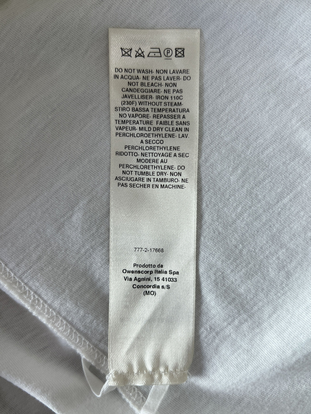 Rick Owens Zip Pocket Tee Milk White Medium