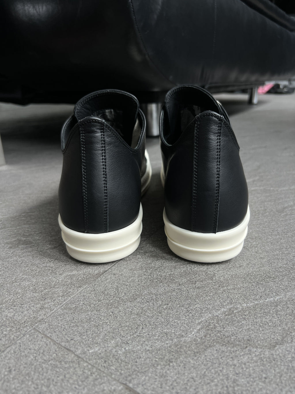 Rick Owens Ramones Low Sneakers Black Milk EU43 New w/ Box