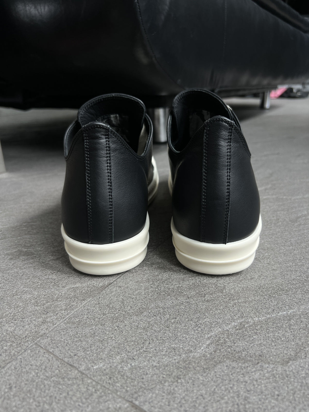 Rick Owens Ramones Low Sneakers Black Milk EU43 New w/ Box