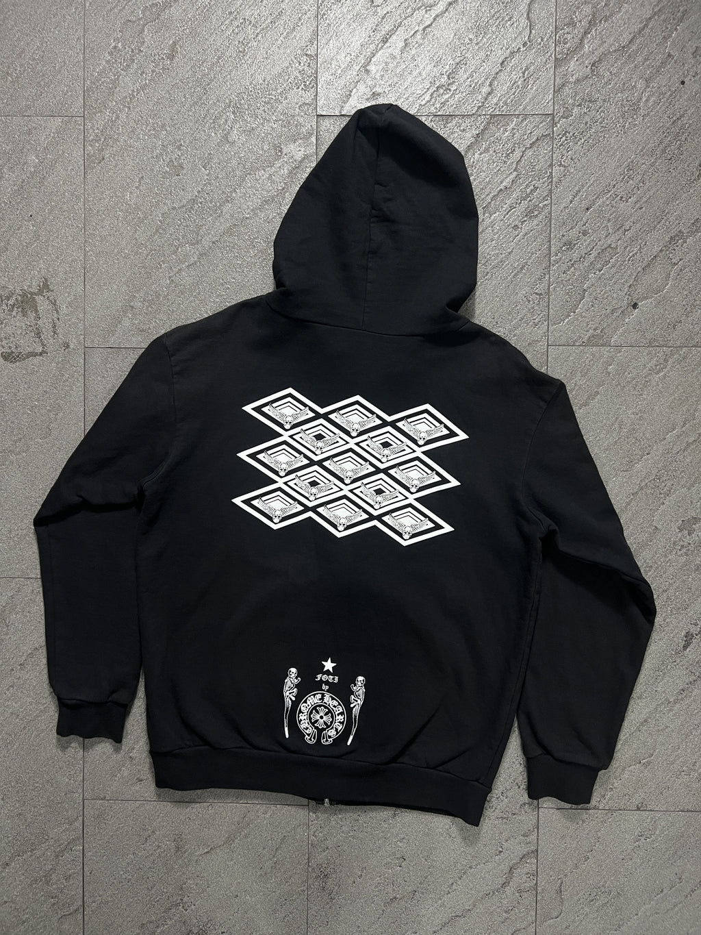 Chrome Hearts Foti Zip Hoodie Skull Wings Black L