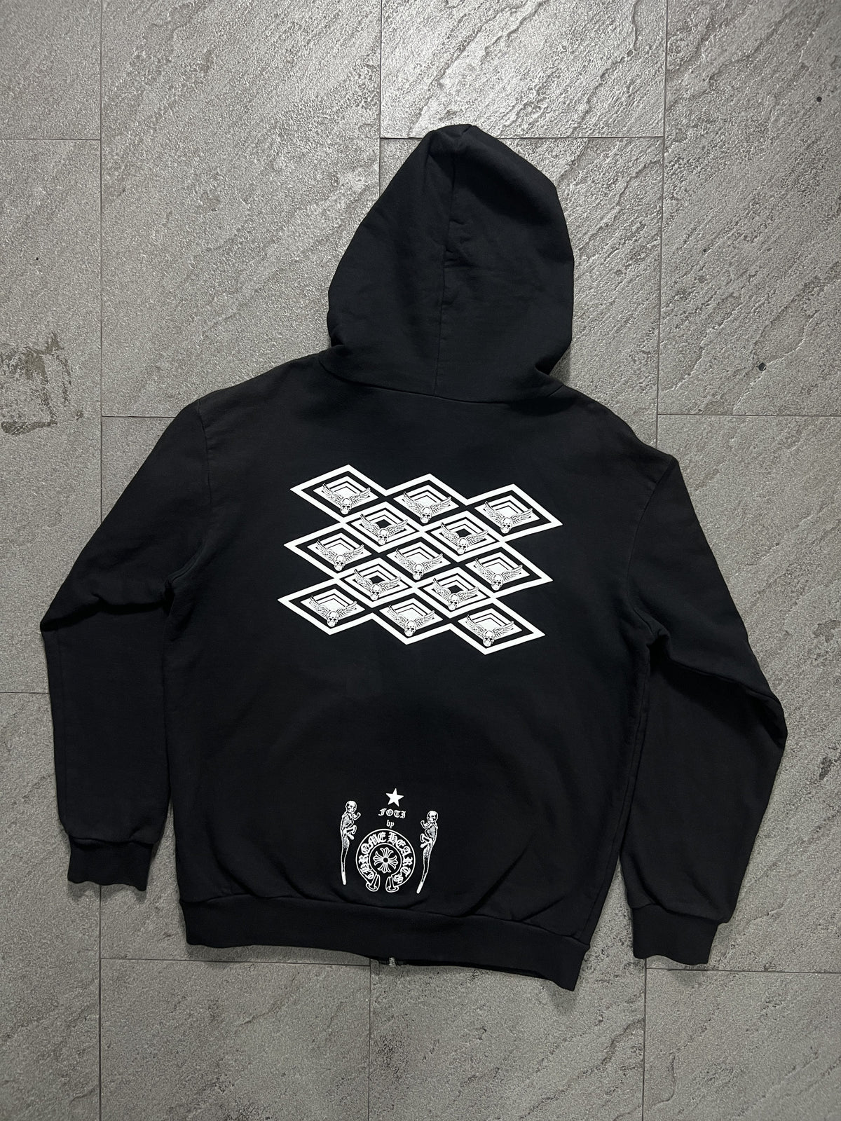 Chrome Hearts Foti Zip Hoodie Skull Wings Black L