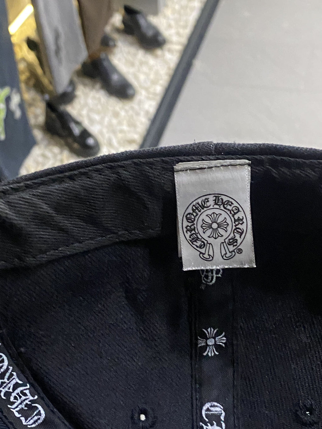 Chrome Hearts Cemetery Cross Black Fitted Cap
