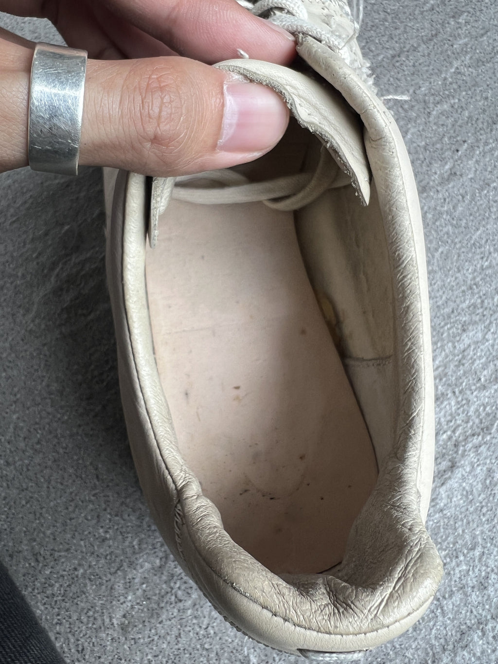 Maison Margiela Deconstructed Beige Grey Replica Sneakers