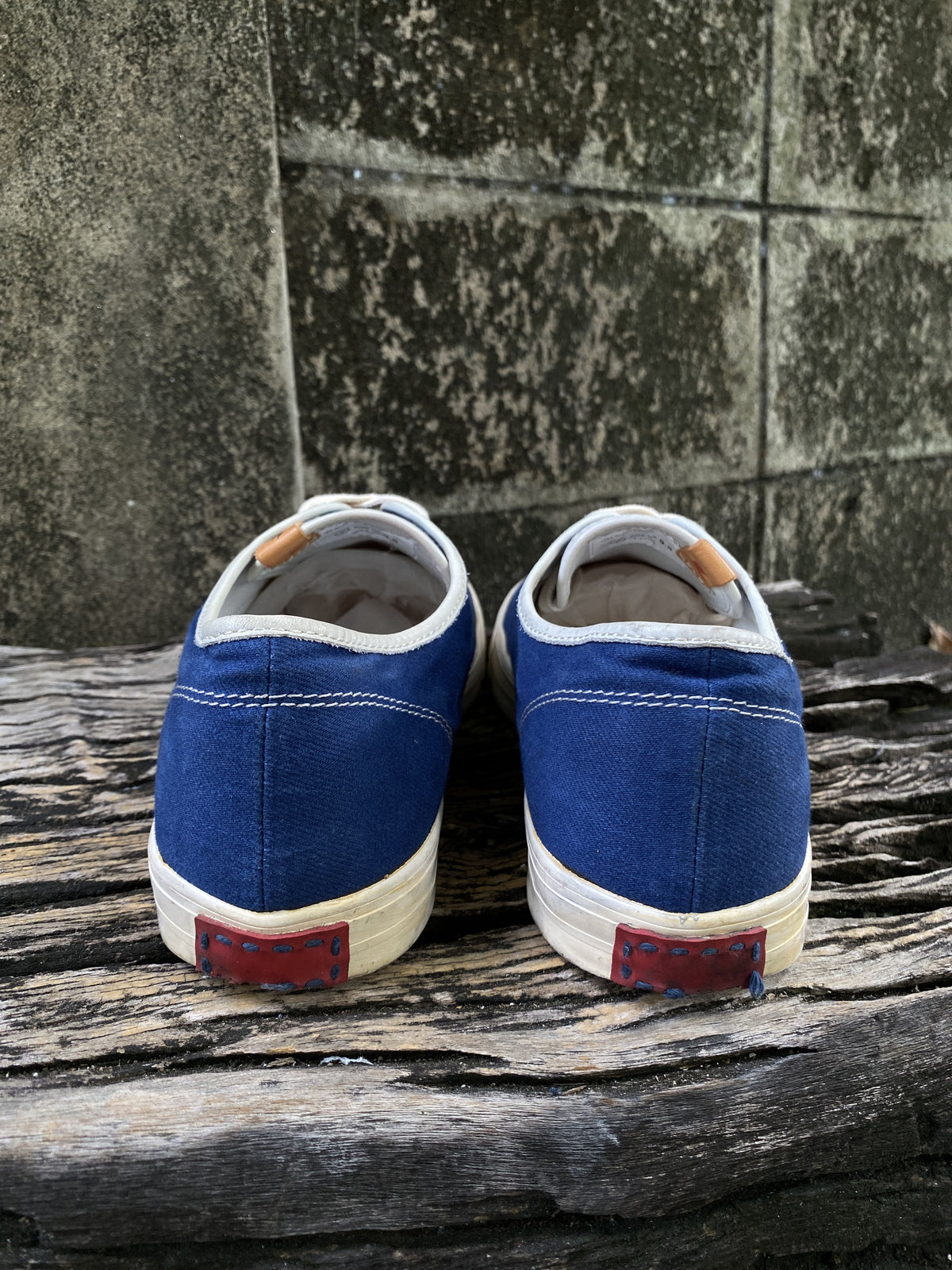 visvim Blue Canvas Low-Top Sneakers US 9.5