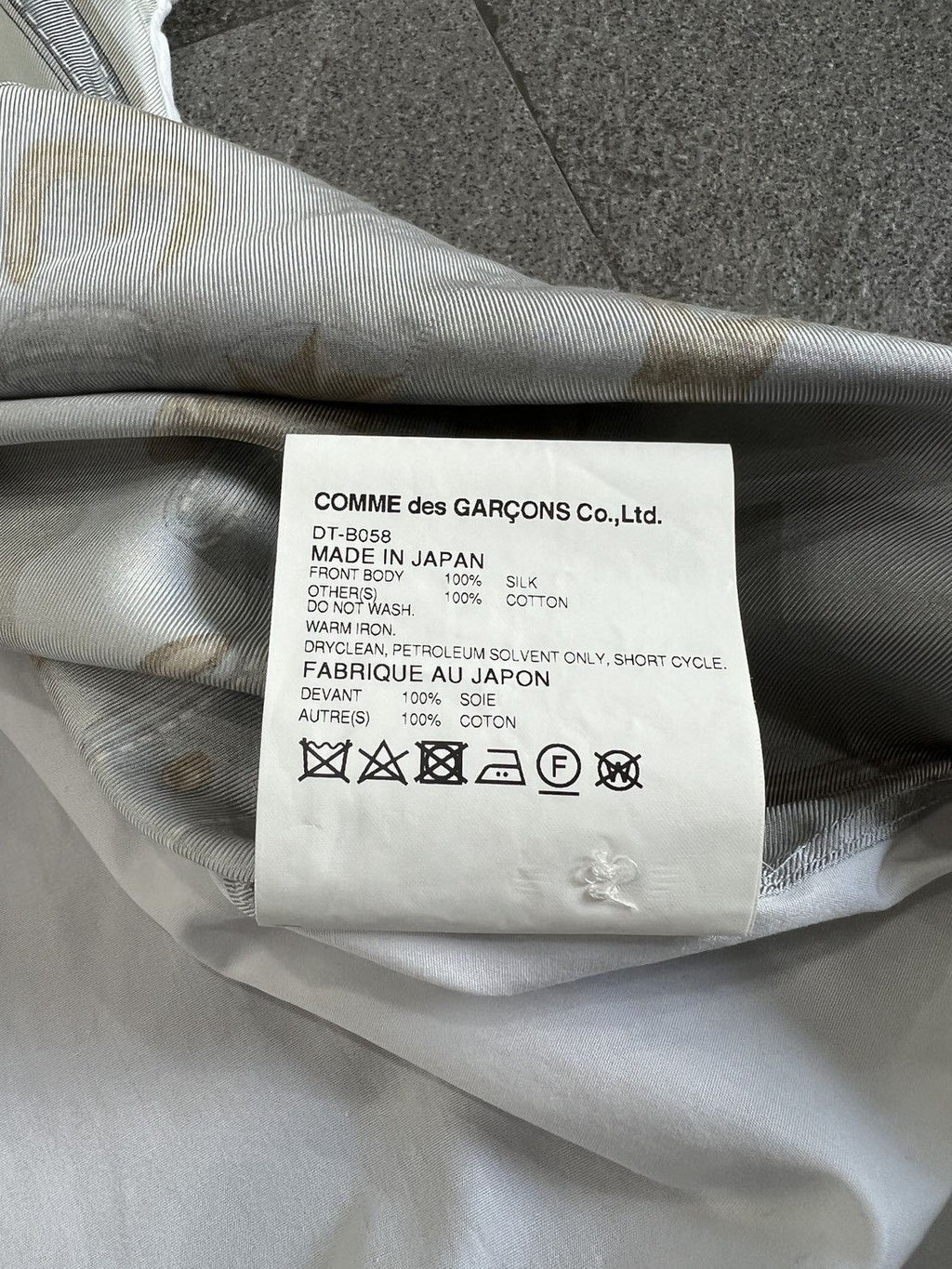 Comme des Garçons Homme Deux patchwork shirt silk panel