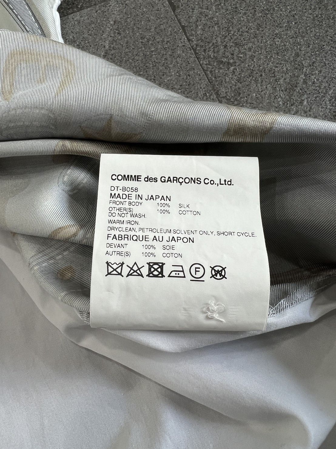 Comme des Garçons Homme Deux patchwork shirt silk panel