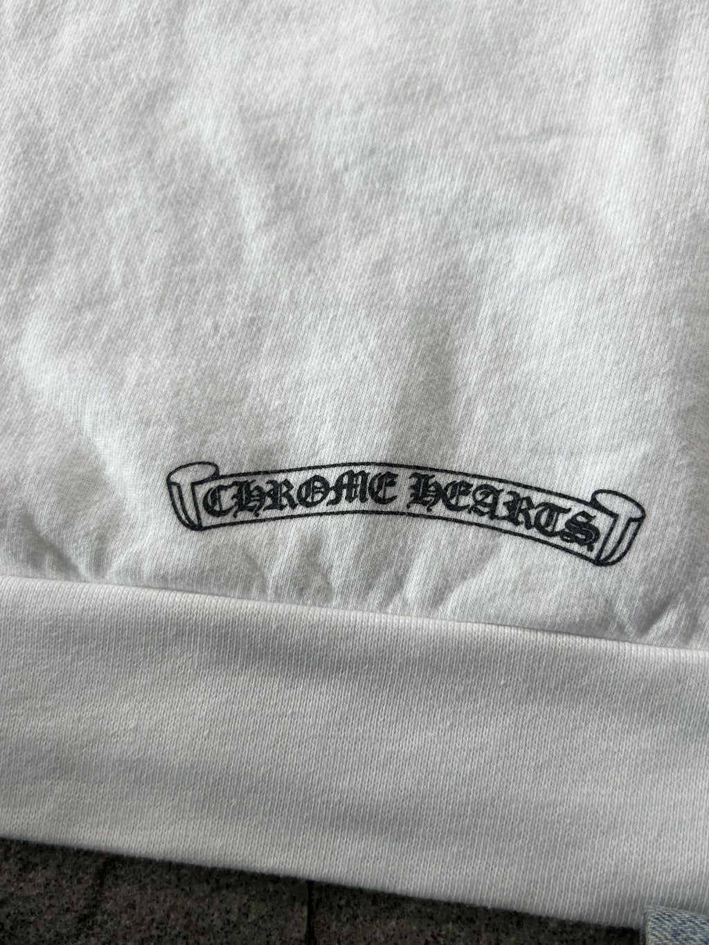 Chrome Hearts x Rolling Stones Blue Tongue White Hoodie XL