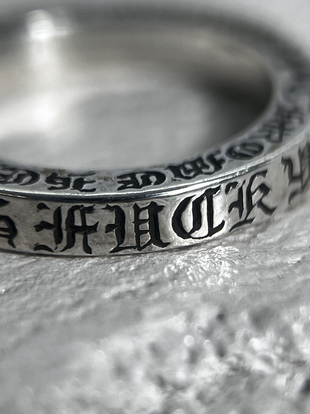Chrome Hearts Script Spacer Ring .925 Size US7