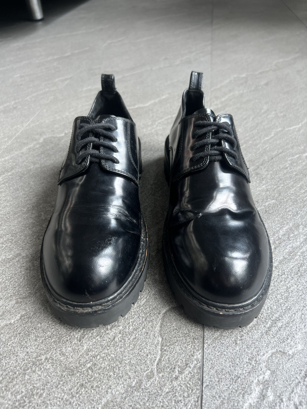 Ann Demeulemeester Leather Commando Sole Derbies EU37
