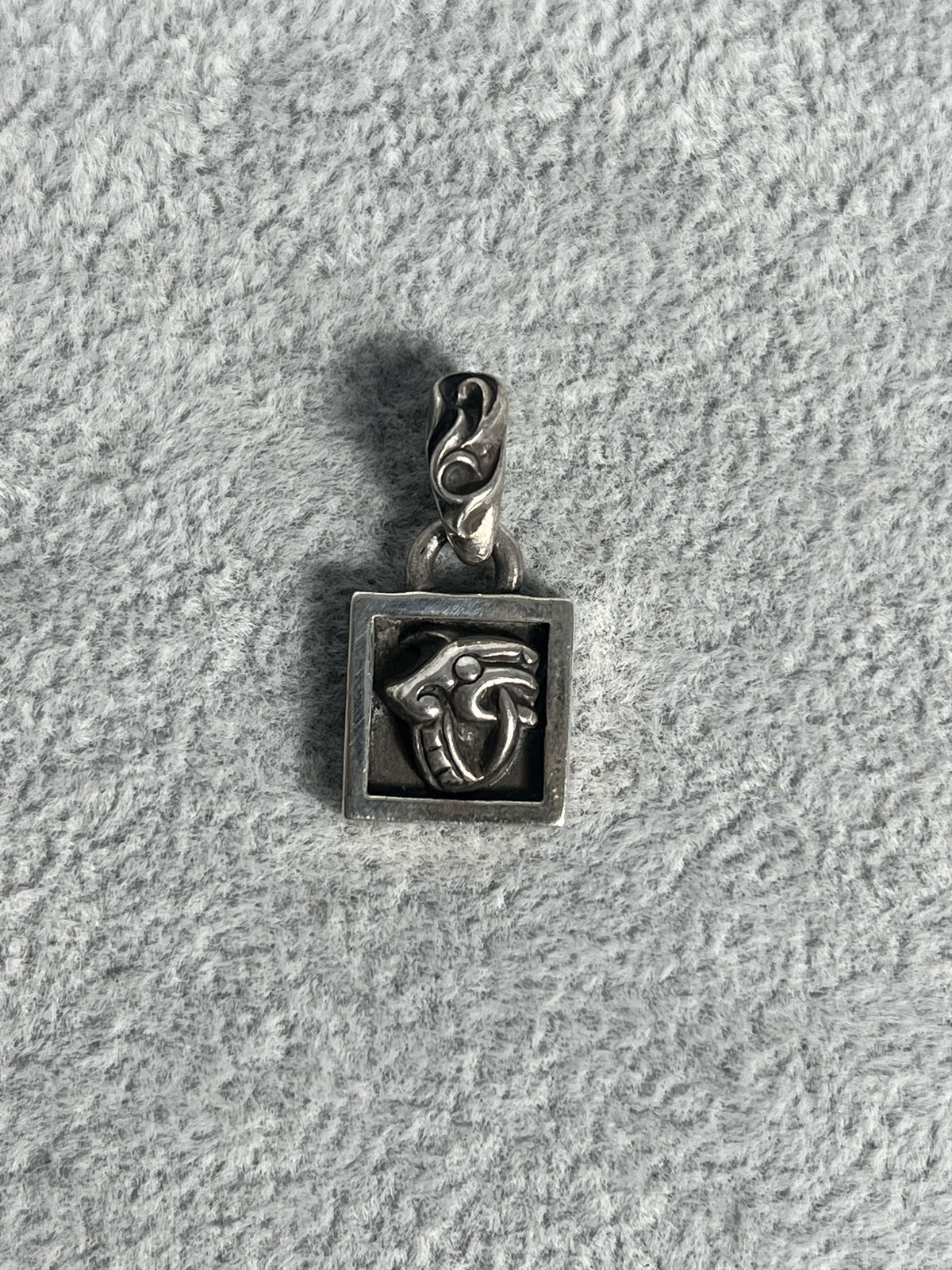 Chrome Hearts Scroll Frame Pendant 1998 .925 Silver