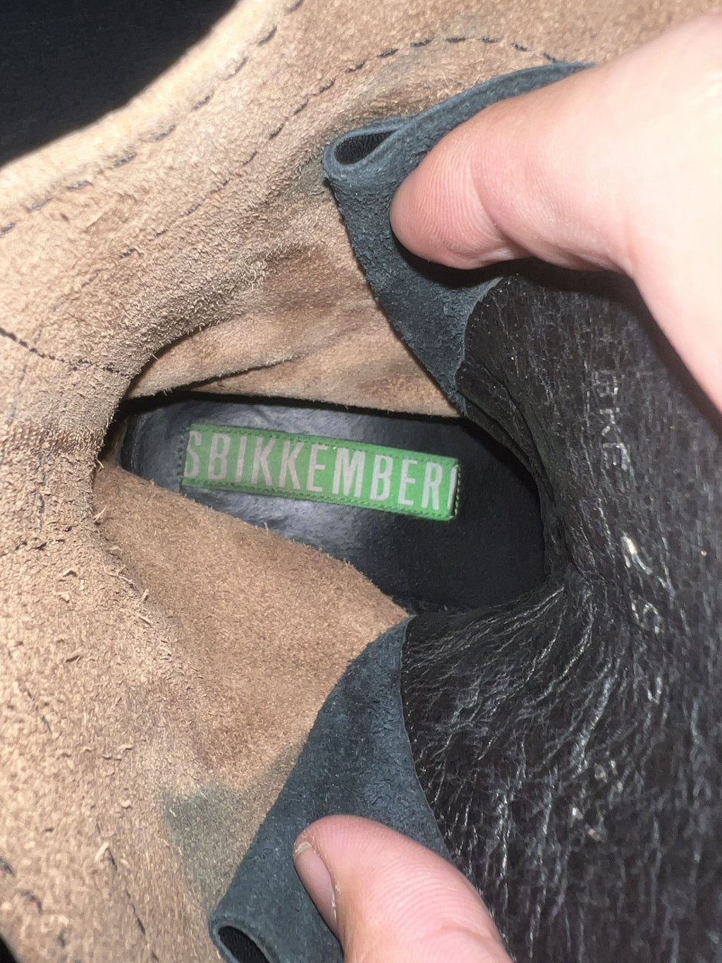 Dirk Bikkembergs Leather Combat Boots Green Sole EU 41