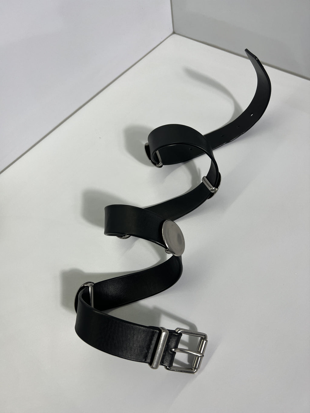 Bottega Veneta Studded Leather Belt Black 34inches / 85cm