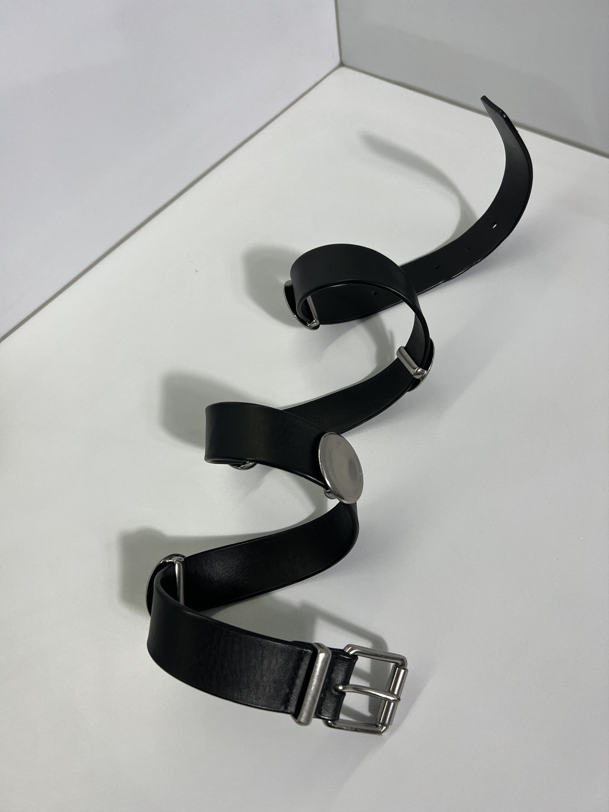 Bottega Veneta Studded Leather Belt Black 34inches / 85cm