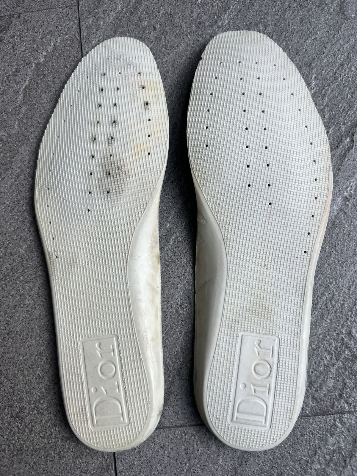 Dior Homme Leather Low Top Sneakers White Orange 41.5
