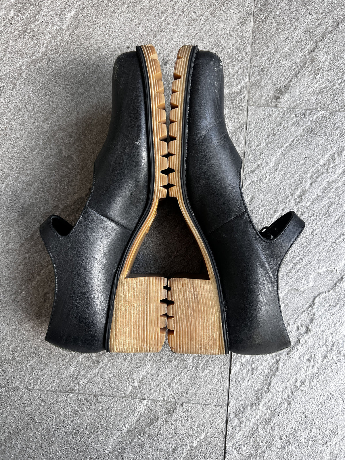 COMME des GARÇONS Leather Mary Jane Pumps JP23.5