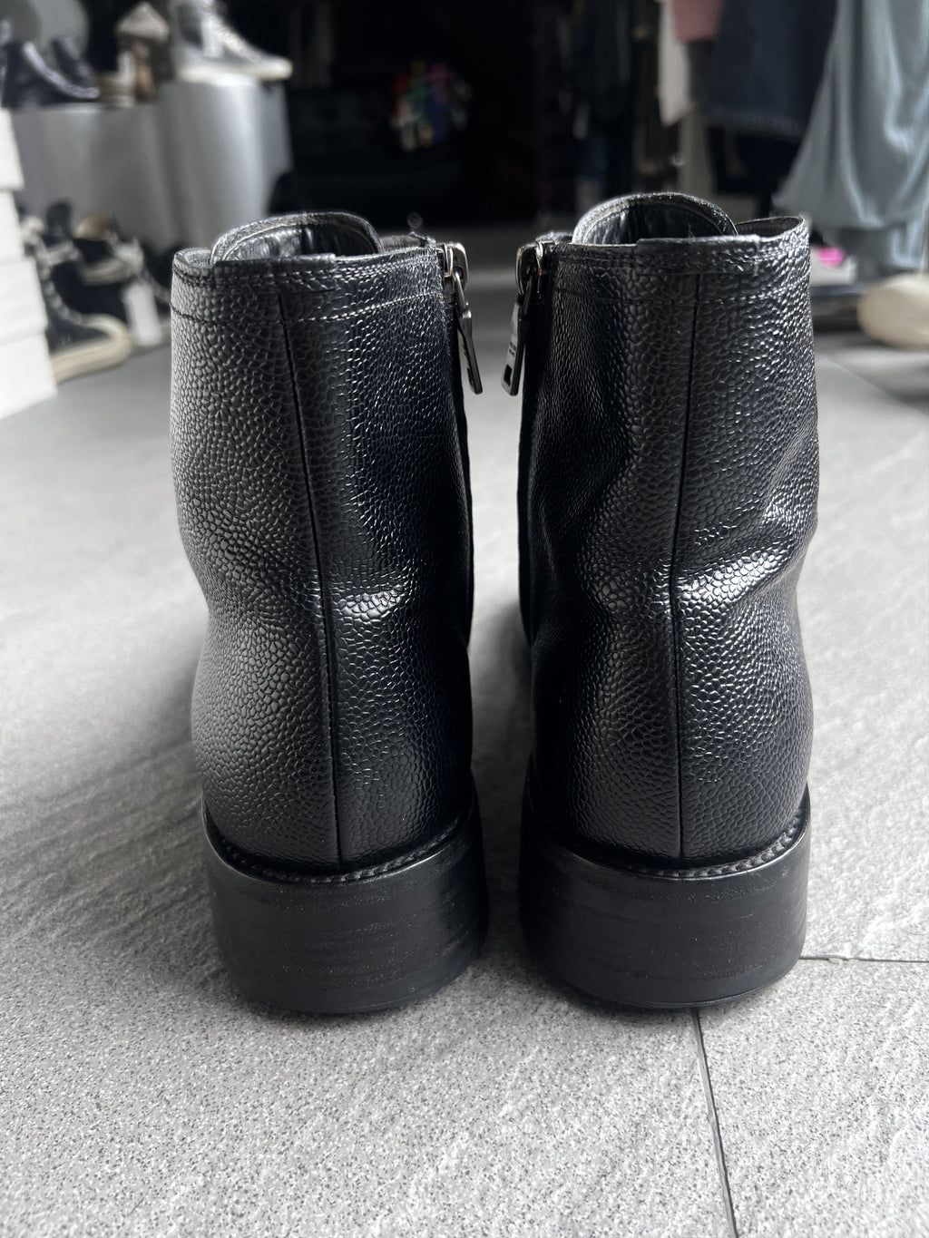 Prada Full Brogue Leather Boots Size 7