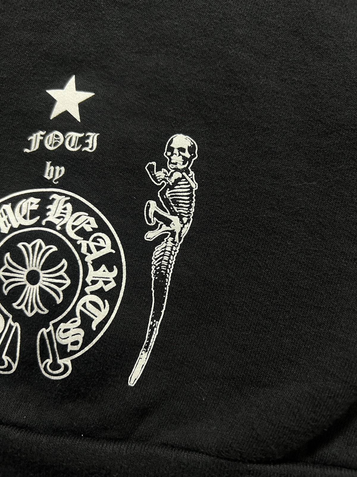 Chrome Hearts Foti Zip Hoodie Skull Wings Black L