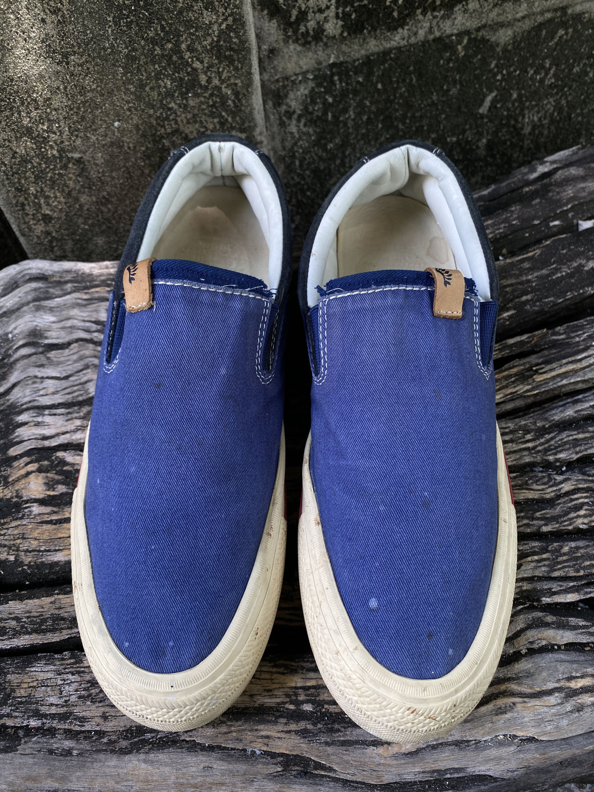visvim Blue Canvas Slip-On Sneakers EU41