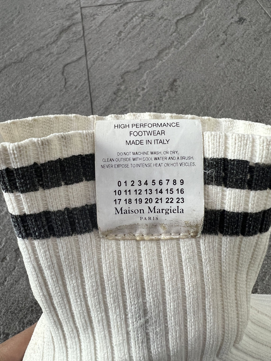 Maison Margiela Sock Sneakers Boots EU 40 White Knit Ankle