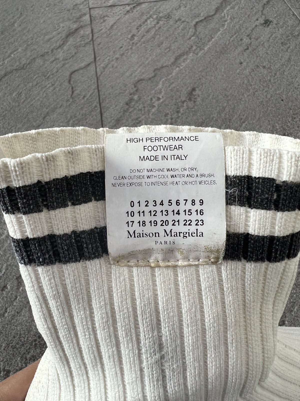 Maison Margiela Sock Sneakers Boots EU 40 White Knit Ankle