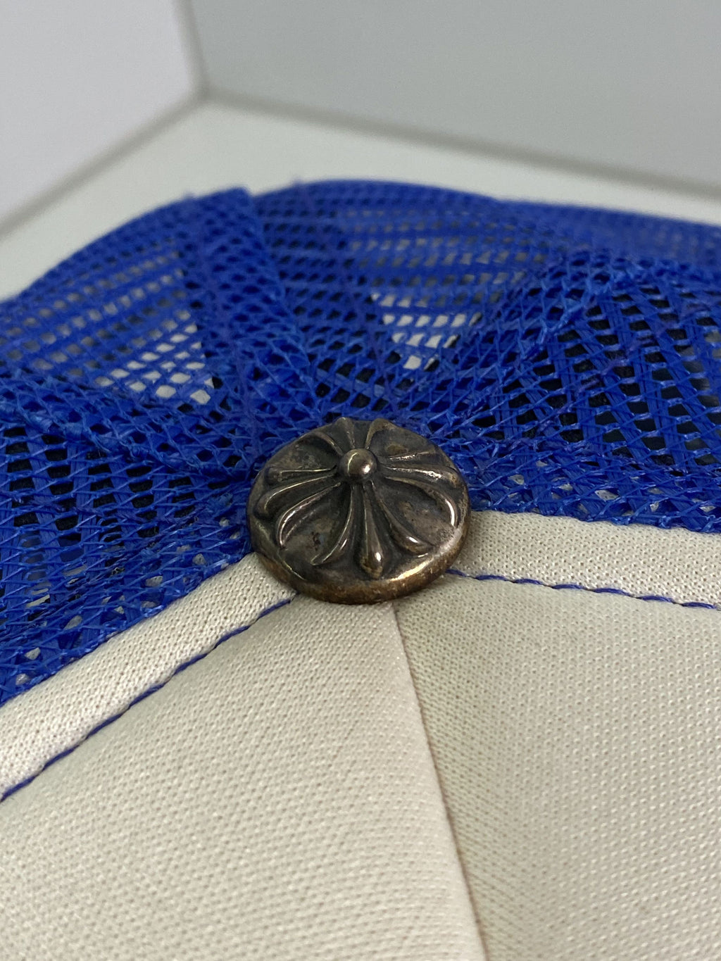 Chrome Hearts Blue Multi Color Cross Trucker Hat