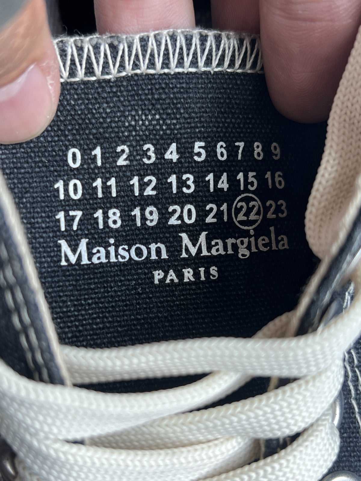 Maison Margiela 22 Tabi Canvas Sneakers Black EU35