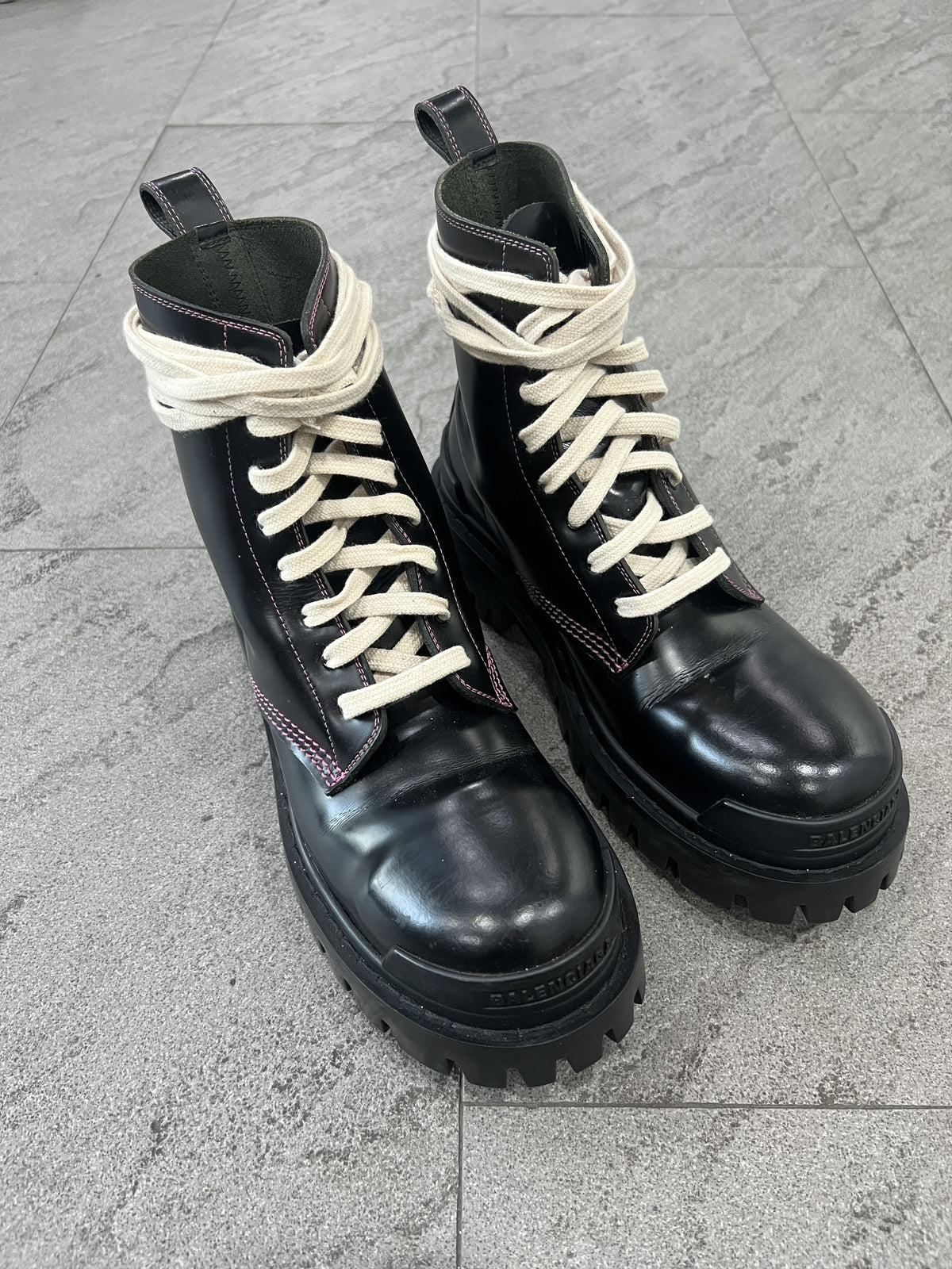 Balenciaga Strike Lace Up Boots EU39