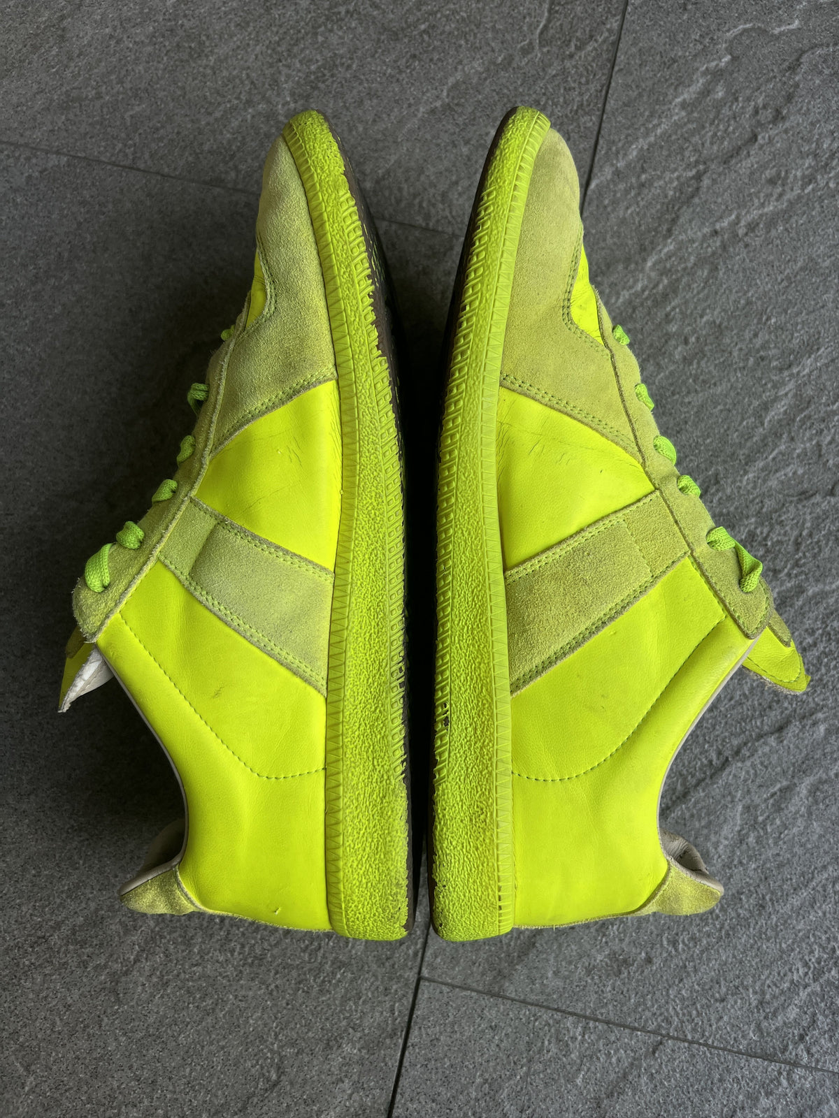 Maison Margiela GAT Replica Neon Yellow Sneakers EU41
